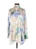 Zara Print Blue Long Sleeve Blouse Size XS - photo 1