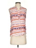 Sandra 100% Rayon Orange Sleeveless Button-Down Shirt Size S - photo 1