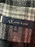 AK Anne Klein 100% Lambswool Plaid Gray Wool Blazer Size 16 - photo 6