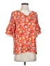 Ann Taylor LOFT 100% Polyester Orange Short Sleeve Blouse Size XS - photo 1