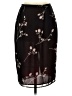 Express Floral Burgundy Casual Skirt Size 5 - 6 - photo 1