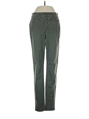Madewell 9" Mid-Rise Skinny Jeans: Garment-Dyed Button-Front Edition (view 1)