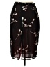 Express Floral Burgundy Casual Skirt Size 5 - 6 - photo 2