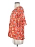 Ann Taylor LOFT 100% Polyester Orange Short Sleeve Blouse Size XS - photo 5