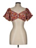 Wild Fable Orange Short Sleeve Blouse Size L - photo 1