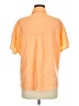 Francesca's Color Block Orange Short Sleeve Button-Down Shirt Size M - photo 2