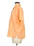 Francesca's Color Block Orange Short Sleeve Button-Down Shirt Size M - photo 5