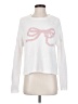 Happily Grey 100% Polyester White Pullover Sweater Size S - photo 1