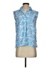 Eddie Bauer Blue Sleeveless Button-Down Shirt Size S - photo 1