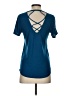 Express One Eleven Teal Short Sleeve Top Size XS - photo 2
