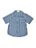Crazy 8 100% Cotton Checkered-gingham Blue Short Sleeve Button-Down Shirt Size 2T - photo 1