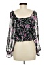 Japna Black 3/4 Sleeve Blouse Size M - photo 2