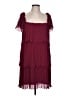 DKNY 100% Polyester Burgundy Cocktail Dress Size 10 - photo 1