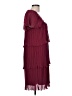 DKNY 100% Polyester Burgundy Cocktail Dress Size 10 - photo 4