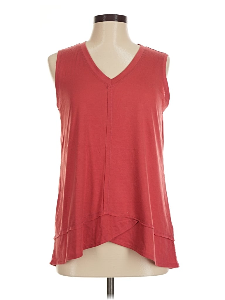 Pre-owned Style & Co Sleeveless Blouse In Red