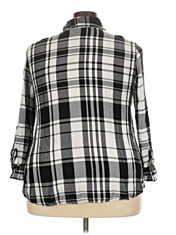 Faded Glory 3/4 Sleeve Button-Down Shirt (view 2)