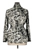Unique Animal Print Silver Long Sleeve Blouse Size 1X - photo 2