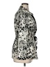 Unique Animal Print Silver Long Sleeve Blouse Size 1X - photo 4