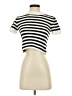 Zara 100% Polyester Ivory White Short Sleeve Top Size S - photo 1