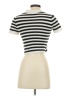 Zara 100% Polyester Ivory White Short Sleeve Top Size S - photo 2