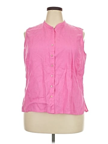 Laura Ashley Sleeveless Button-Down Shirt (view 1)