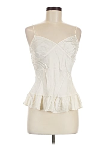 BCBGMAXAZRIA Sleeveless Silk Top (view 1)
