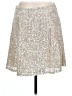 Ann Taylor LOFT 100% Polyester Metallic Silver Formal Skirt Size 10 - photo 2