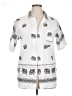 Unbranded Print White Short Sleeve Blouse Size XL - photo 1