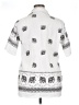 Unbranded Print White Short Sleeve Blouse Size XL - photo 2