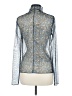 ANNIEWEAR Metallic Silver Long Sleeve Blouse Size M - photo 2
