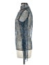 ANNIEWEAR Metallic Silver Long Sleeve Blouse Size M - photo 5