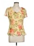 K Studio 100% Polyester Yellow Short Sleeve Blouse Size 12 - photo 1
