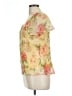 K Studio 100% Polyester Yellow Short Sleeve Blouse Size 12 - photo 5