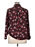 Torrid Floral Burgundy Long Sleeve Blouse Size 1X Plus (1) - photo 2