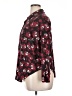 Torrid Floral Burgundy Long Sleeve Blouse Size 1X Plus (1) - photo 5