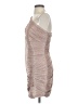 BCBGMAXAZRIA Metallic Solid Pink Silver Cocktail Dress Size S - photo 5