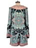 BCBGMAXAZRIA 100% Polyester Paisley Teal Romper Size L - photo 2