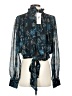 Bishop + Young 100% Polyester Teal Long Sleeve Blouse Size XS - photo 2