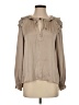 Current Air 100% Polyester Tan Long Sleeve Blouse Size XS - photo 1