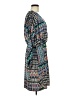 I.N. Studio 100% Polyester Print Teal Casual Dress Size 8 - photo 4