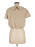 Madewell Tan Ruffle-Collared Crop Top Size S - photo 2