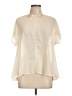 Monteau 100% Polyester Ivory Short Sleeve Blouse Size L - photo 1