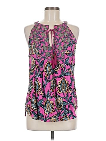 Rose + Olive Sleeveless Blouse (view 1)