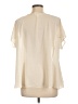Monteau 100% Polyester Ivory Short Sleeve Blouse Size L - photo 2