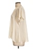 Monteau 100% Polyester Ivory Short Sleeve Blouse Size L - photo 5