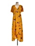 Slate & Willow Floral Yellow Casual Dress Size L - photo 1