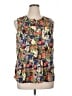 ModCloth 100% Polyester Blue Green Sleeveless Blouse Size XL - photo 1