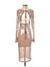 Unbranded 100% Polyester Metallic Tan Cocktail Dress Size S - photo 2