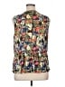 ModCloth 100% Polyester Blue Green Sleeveless Blouse Size XL - photo 2