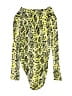 Rebdolls Animal Print Yellow Long Sleeve Blouse Size 1X - photo 2